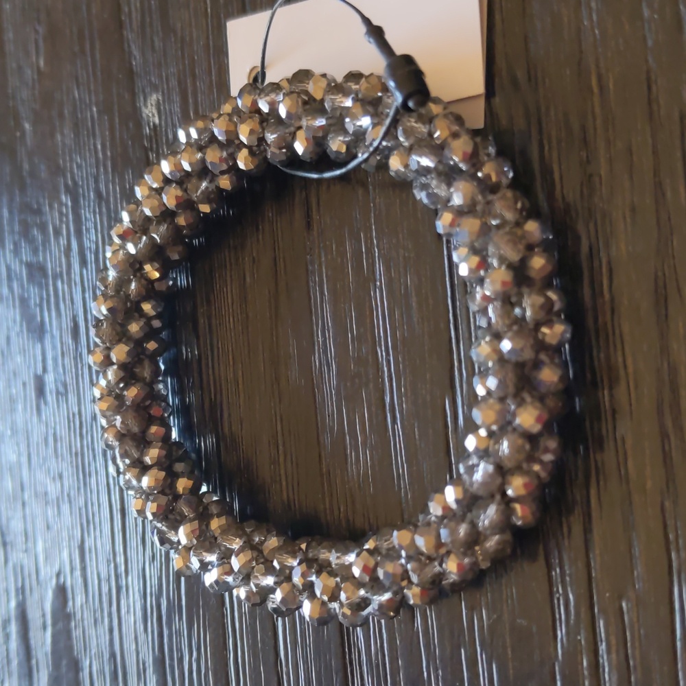 Chico's Silvertone Lumi Stretch Bracelet